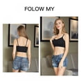 thumbnail image 4 of Xmarks 3 Pieces Mini Camisole Bra Padded Bra Tank Top Bra Women Sports Bra with Straps, 4 of 6