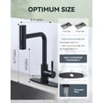 thumbnail image 5 of Wowow Pull Down Waterfall Kitchen Faucet with 3-Mode Sprayer in Matte Black for Kitchen Sink, 5 of 7