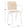 thumbnail image 4 of SAFAVIEH Keiko Nautical Solid Cane Dining Chair, White/Natural, 4 of 7