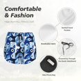 thumbnail image 4 of Susaid Evil Eye Print Women's High Waisted Running Shorts Quick Dry Athletic Gym Track Workout Shorts Zip Pocket-Large, 4 of 7