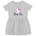 thumbnail image 3 of Inktastic Big Sis Unicorn Girls Sister Announcement Girls Toddler Dress, 3 of 5