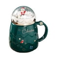 thumbnail image 2 of Taza de cerámica navideña perfecl Papá Noel café 6,6 cm Diámetro 14 cm altura verde, 2 of 8