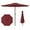 Red, variant on Costway 12 FT Patio Umbrella Outdoor Market Umbrella with Crank Handle 8 Sturdy Ribs Red