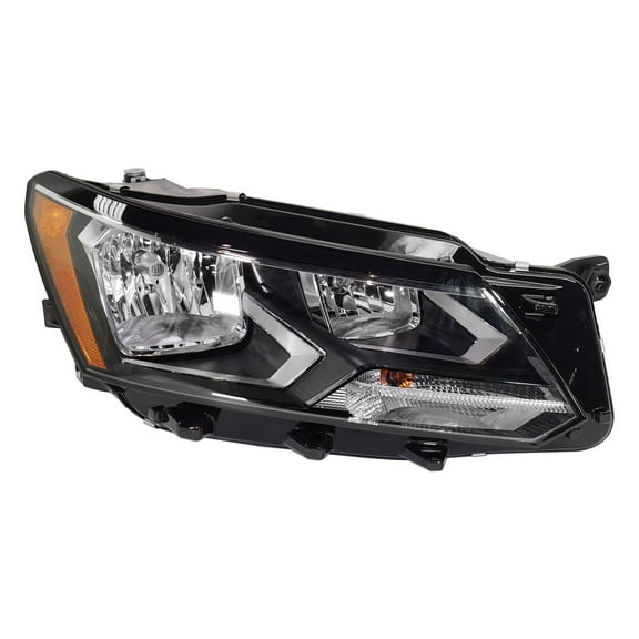 Headlight Compatible with 2016-2019 Volkswagen Passat Right Passenger Halogen With bulb(s)