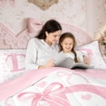 thumbnail image 6 of Erosebridal Girly Fairly Bed in a Bag Twin size, Romantic Initial D Bed Set, Kawaii Pink Bowknot, Reversible 7pcs, 6 of 8