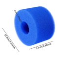 thumbnail image 2 of Esponja de filtro de piscina de 6 uds, cartucho de espuma de repuesto, filtros de espuma para bañera de hidromasaje, bioesponja lavable reutilizable azul, 2 of 4