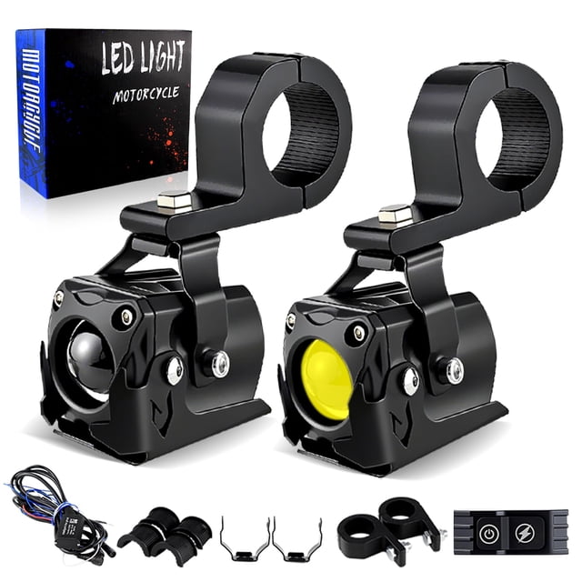 Luces para motocicleta APMAT LED de 7 modos, blancas y ámbar, duales