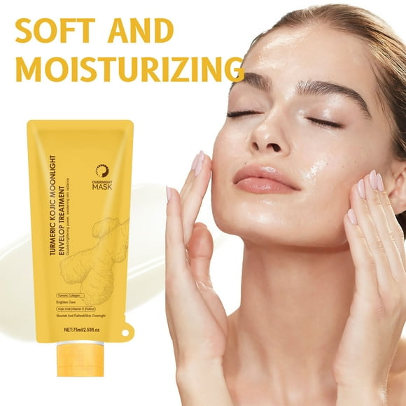 ABPWLY Turmeric Overnight Wrapping Peel Off Mask - Nourishes Dull Uneven With Hydrolyzed for Glowing and Improved Elasticity Clearance Face Masks Canada Days Face Mask Face Masks Skincare