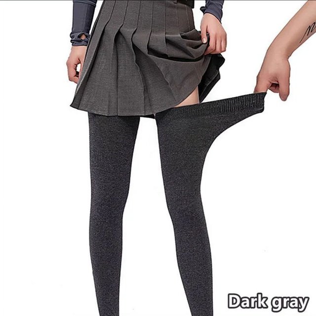 Oversized Striped Over Knee Socks Plus Size Thigh High Socks XXXXL Dark grey Plus size
