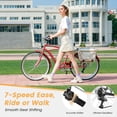 thumbnail image 6 of Lilypelle Adults Beach Cruiser Bicycle, 24" 26" Wheel 7 Speed Bike Fits Rider: 4'11"-6'2", Step Through Bikes for Commuting, Unisex, 6 of 10