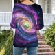 thumbnail image 4 of Tejiojio Womens Summer Crew Neck Casual T Shirt 3/ Length Sleeve Blouses Tops Athletic T-Shirt for Women Graphic S-3XL, 4 of 7