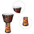 thumbnail image 3 of Patrones de arte colorido parche de piel de cabra de 8 pulgadas instrumento Musical de tambor africano, 3 of 6