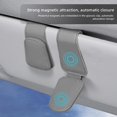 thumbnail image 4 of Soporte gris para gafas de sol para visera de coche, clip para gafas de sol de coche, clip para colgar gafas de cuero magnético para coche, clip universal para gafas de sol para visera de coche, clip para tarjeta de billete oso de fresa Electrónica, 4 of 5