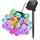 thumbnail image 1 of Guirnalda de luces solares de 5 m para jardín exterior, 30 LED, impermeable, bola de cristal, decoración colorida para festivales, fiestas, bodas, patios y Navidad (multicolor), 1 of 5