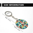 thumbnail image 3 of Naloa Colorful Hawaii Palms Print Round Keychain Keychain Key Ring, Key Tag, Key Chain Bulk for Gift Accessories (Round), 3 of 7