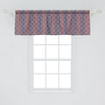 thumbnail image 2 of Ambesonne Ethnic Valance Pack of 2, Checkered Floral Dotted, 54"X18", Multicolor, 2 of 2