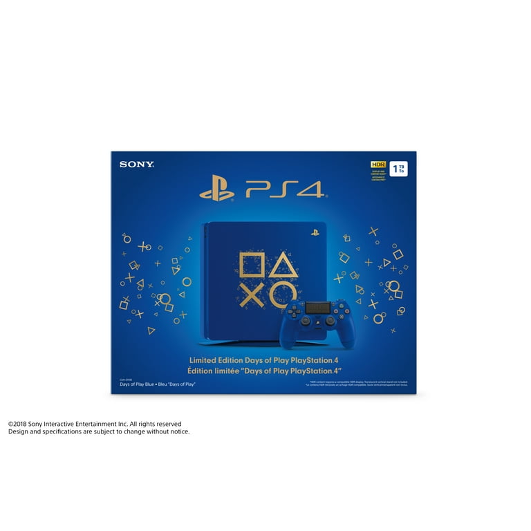 Sony PlayStation 4 1TB Slim Days of Play Limited Edition Blue