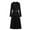 Black, variant on Efsteb Cocktail Dresses For Women Solid Blazer Dress Long Sleeve Lapel Office Belt Pleated Midi Dresses (White,M)