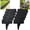Black, variant on 10 Pack Faux Stone Garden Edging Border, Plastic Lawn Edge | No-dig landscape edging with built-in stakes, Weatherproof & Easy to Install for Flower