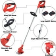 thumbnail image 2 of Electric Weed Eater, Cordless Grass Trimmer/Edger Lawn Tool/Brush Cutter, with Blades, for Garden and Yard, 2 of 10
