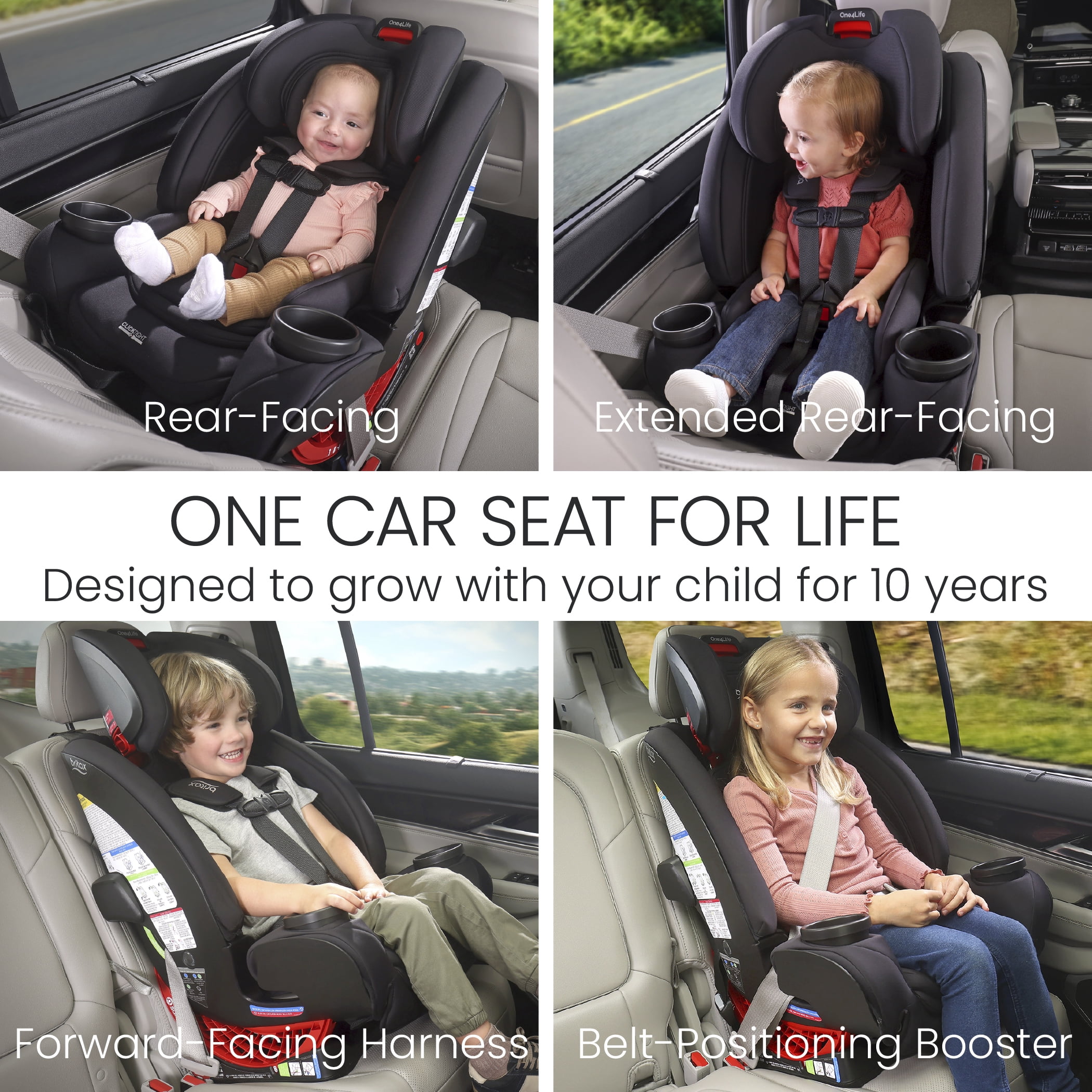 Britax® One4Life® All-in-One Car Seat, ClickTight® Installation & SafeWash® Fabrics — Cool Flow Carbon
