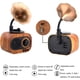 thumbnail image 5 of Altavoz de música retro Altavoz inalámbrico vintage Altavoz portátil para exteriores Sonido estéreo fuerte Altavoz recargable Soporte de micrófono incorporado Responder llamadas Tarjeta USB TF AUX, 5 of 5