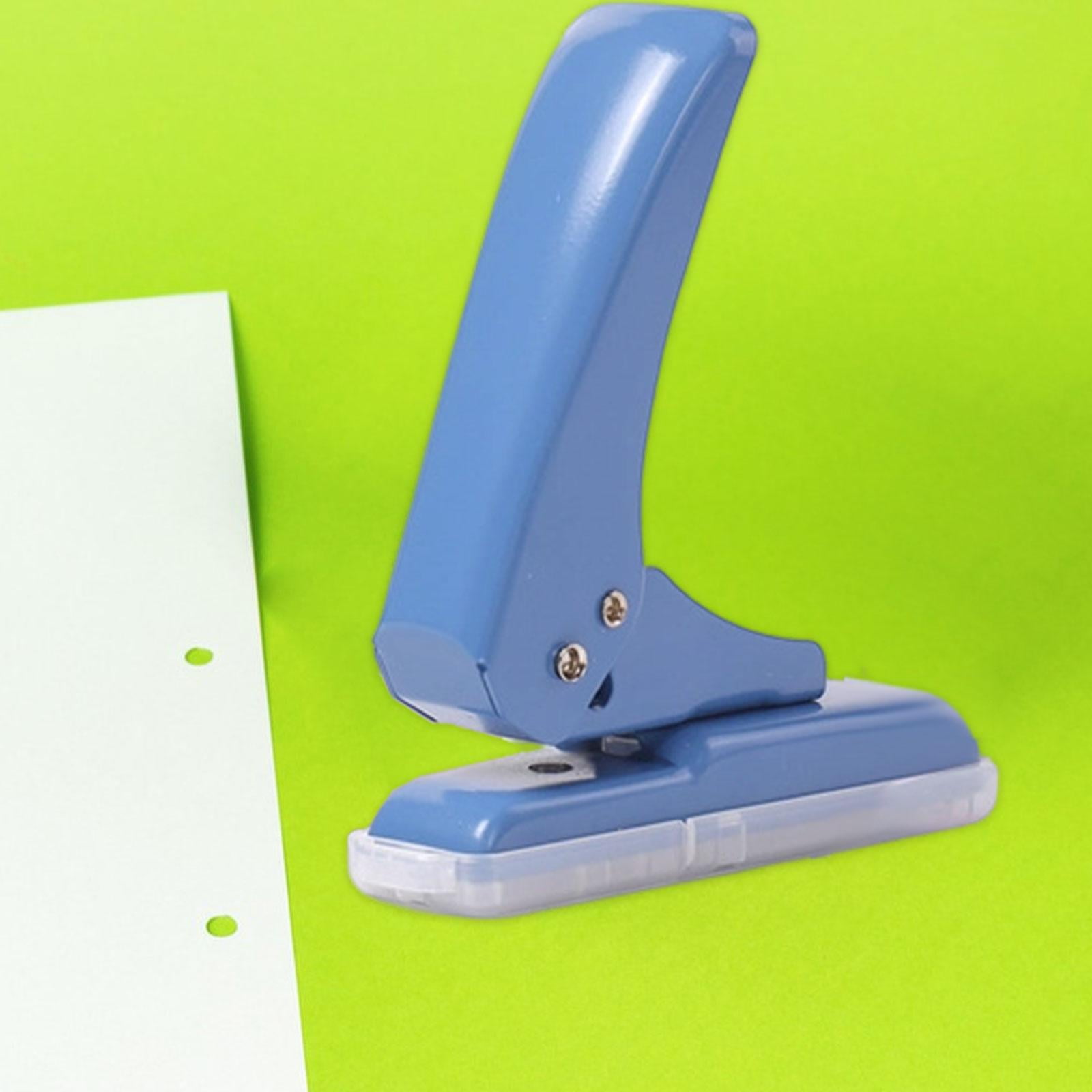 Single Hole Punch Handheld Paper Puncher Skid Resistant Base Large Capacity for Art Projects