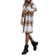 thumbnail image 1 of Txlixc Chaqueta de otoño para mujeres, cuello de solapa de manga larga estampado a cuadros Txlixc moda, 1 of 8