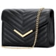thumbnail image 1 of Monedero de mano KKXIU para mujer, formal, de piel vegana, sobre negro, 1 of 7