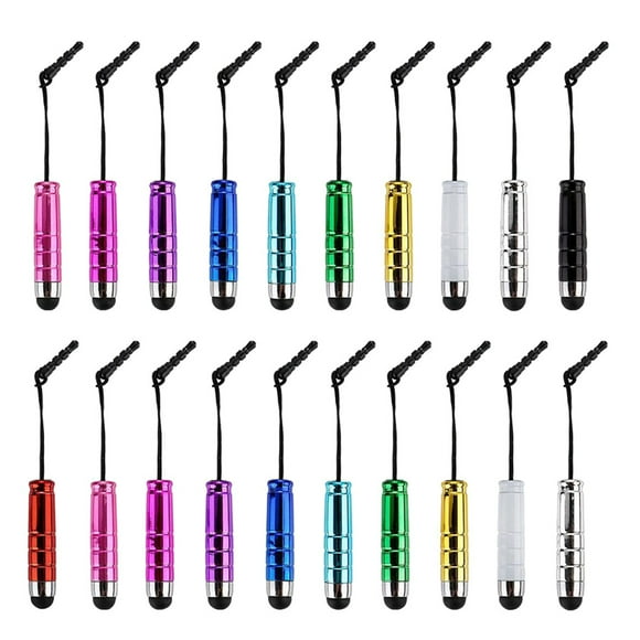 KAKOWELY touch pens for tablets 20PCS/Set Touch Pen Dust Proof Plug For Mobile Phone Smart Device(Random Color)1.57"X0.35"X0.35"