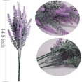 thumbnail image 5 of 8 Pcs Artificial Lavender Flowers, Plastic Fake Simulation Flower Indoor Outdoor Bridal Bouquet Wedding Home Garden Balcony Patio Floral Arrangement Decoration (Fuchsia), 5 of 8