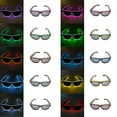 thumbnail image 3 of YJ011 USB Rechargeable LED Light Up Glasses with 4 Modes - Steady/Fast/Slow Flash, 10 Color Options Including Jade Green, Stylish Black Frame, UV-Free Soft Light, Perfect for Parties, Nightclubs,, 3 of 6