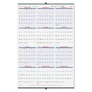 Rediform REDC172212 Yearly Wall Calendar, Jan-Dec, 24 in. x 36 in., White
