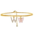 thumbnail image 1 of Anklet Jewelry Initial Stylish Foot Accessory for Women Crafted Letters Charm with Delicate Design, 1 of 1