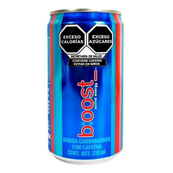 Bebida carbonatada Boost con cafeína 235 ml