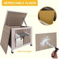 thumbnail image 6 of Gowoodhut Outdoor Cat House Wood Cat Shelter with Insulated Liner, 6 of 7