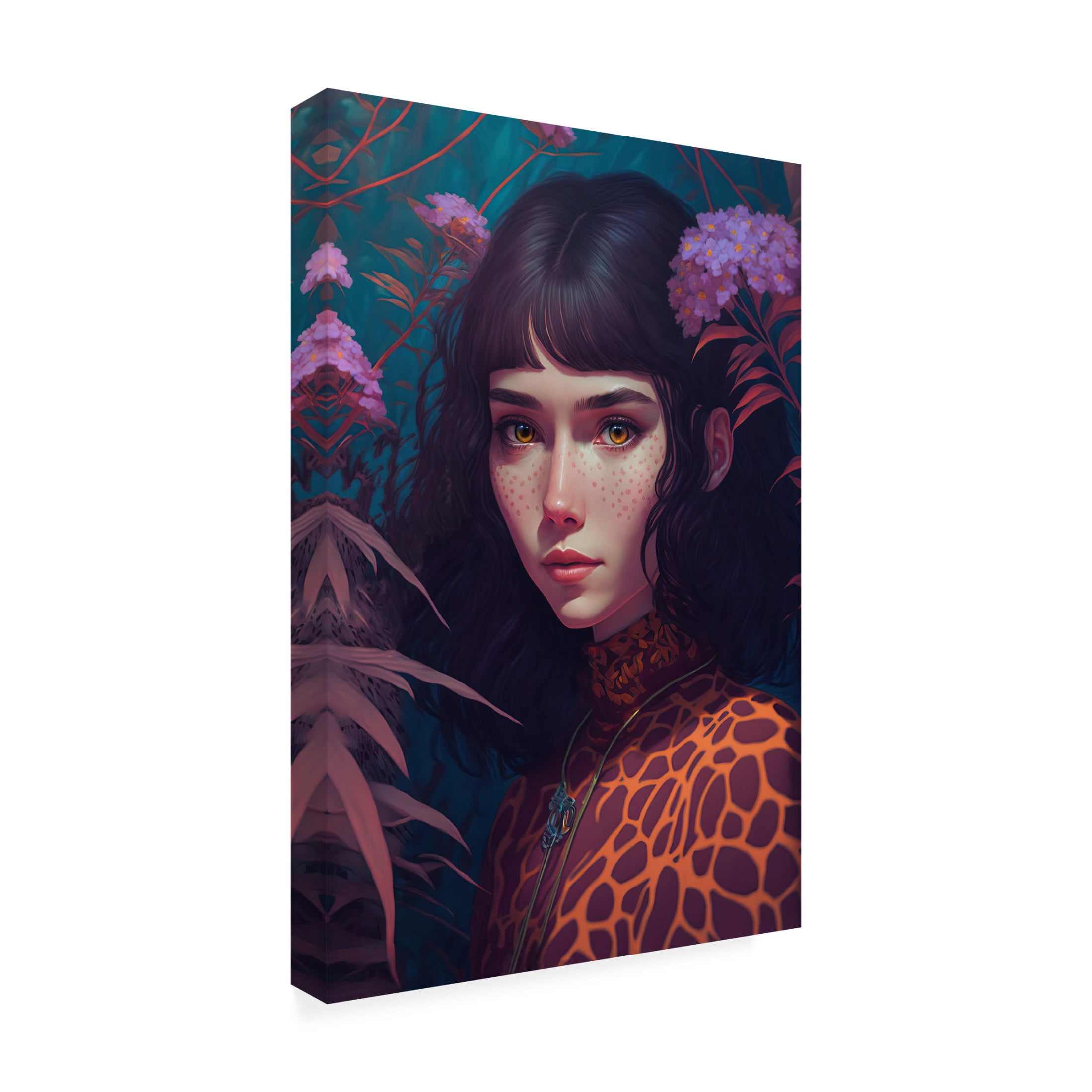 Canvas Wall Art - Treechild 'Shy Beauty' Wall Art for Living Room, Bedroom, or Office D?cor by Trademark Fine Art - 22 x 32 Inches