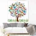 thumbnail image 2 of Cuadro Arbol De La Vida Arte Mexicano En Canvas (Fondo Blanco), 2 of 4