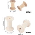 thumbnail image 2 of 60 unidades de carretes de madera vacíos en 2 tamaños. Mini bobinas de madera natural para hilo, alambre y cuerda, ideales para manualidades, cuerdas y cadenas., 2 of 9