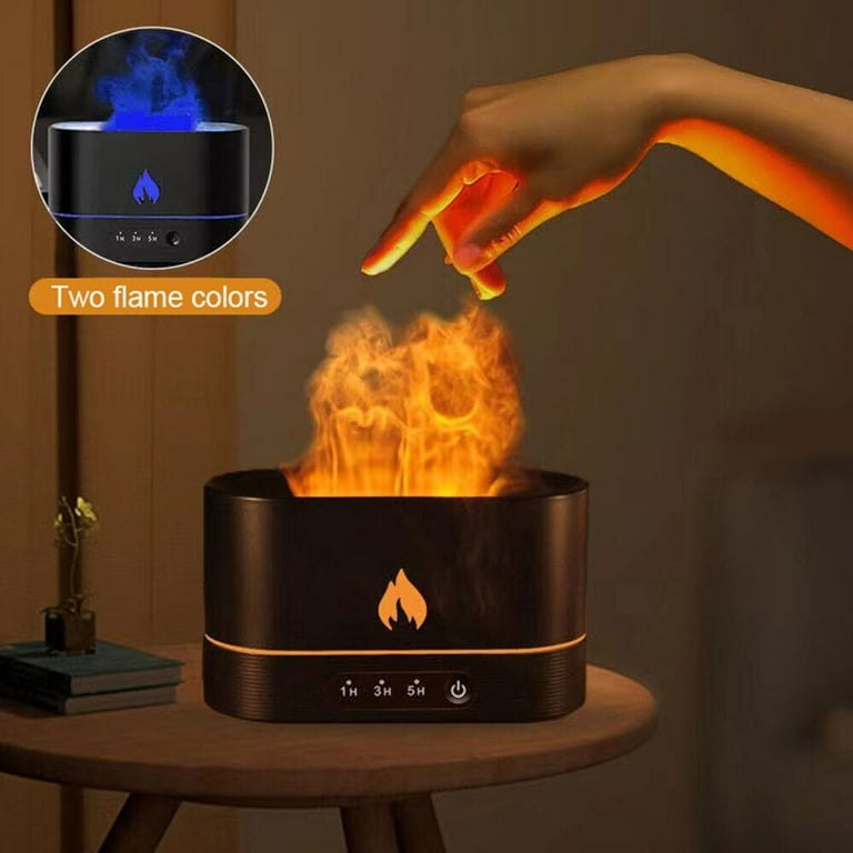 3D Flame Light RGB Air Humidifier Essential USB Oil Diffuser Bedroom Home  Decor