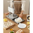 thumbnail image 5 of KFFKFF Manual Pizza Dough Press Machine, 9.5-inch Pastry Press Plate, Stainless Steel Bread Presser, Commercial Chapati Crust Maker with Handle and 100 Sheets of Parchment Paper, 5 of 9