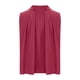 thumbnail image 4 of Tops Casuales sin Mangas para las Mujeres Color Sólido Cuello Redondo Plisado Blusa sin Espalda, Tops de Color Sólido para las Mujeres Respirable Primavera Verano Diario, 4 of 8