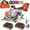 Practical Set, variant on 20V Brushless Circular Saw Kit - 2x2.0Ah Dual Batteries, 6 Saw Blades, 45° Adjustable Cutting Depth & Safety Lock, Compatible with 20V Lithium Battery for Woodworking/Garden Projects, Christmas Gift