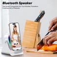 thumbnail image 2 of Altavoz inalámbrico de inducción Bluetooth Altavoz Soporte para teléfono celular Luz ambiental Multifuncional Dispositivo Blanco, 2 of 4