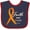 Navy and Red, variant on Inktastic Faith over Fear Leukemia Awareness with Orange Ribbon Boys or Girls Baby Bib