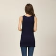 thumbnail image 4 of YanHong Nursing Tops Plus Size Spring Summer Cotton Plus Size Women's Sleeveless Solid Round Neck Sexy Casual Tops Maternity Tank Tops Blue XXL, 4 of 4