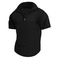 thumbnail image 5 of Hvyesh Mens Quarter Zip Golf Shirts Knit Waffle Shirts 2025 Casual Short Sleeve Shirt Lightweight Golf Tops, 5 of 9
