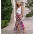 thumbnail image 4 of Whoinshop Womens Boho Maxi Skirt 2026 Summer Cruise Casual High Waist Tie Flowy Long Skirt with Pockets For Beach Vacation, 4 of 6