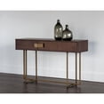 thumbnail image 2 of Sunpan Jade 51" Transitional Wood Console Table in Antique Brass/Brown, 2 of 11