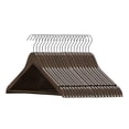 thumbnail image 4 of SONGMICS Percha de Madera Maciza, Juego de 20, con Ranuras, Barra Antideslizante, Gancho 360°, para Trajes, Abrigos, Nogal Oscuro y Plata MCRW02V20, 4 of 9